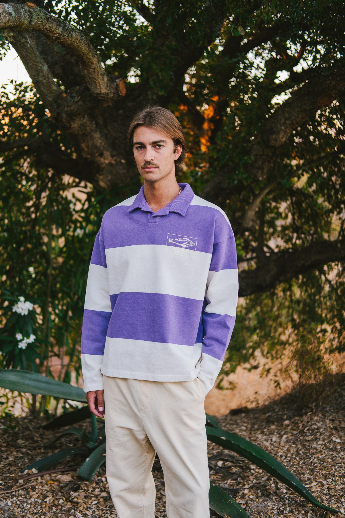 Cagica Purple Rugby Polo