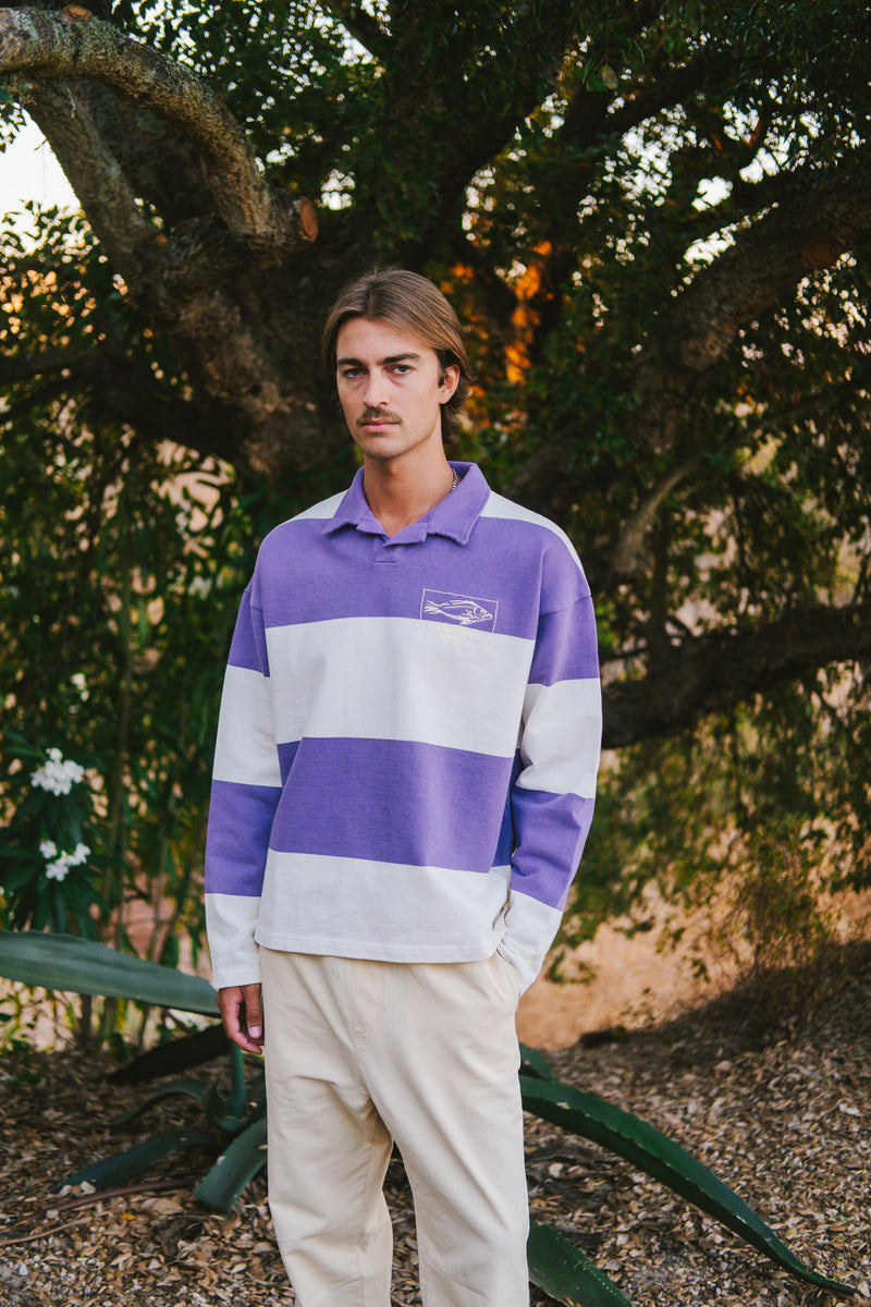 Cagica Purple Rugby Polo