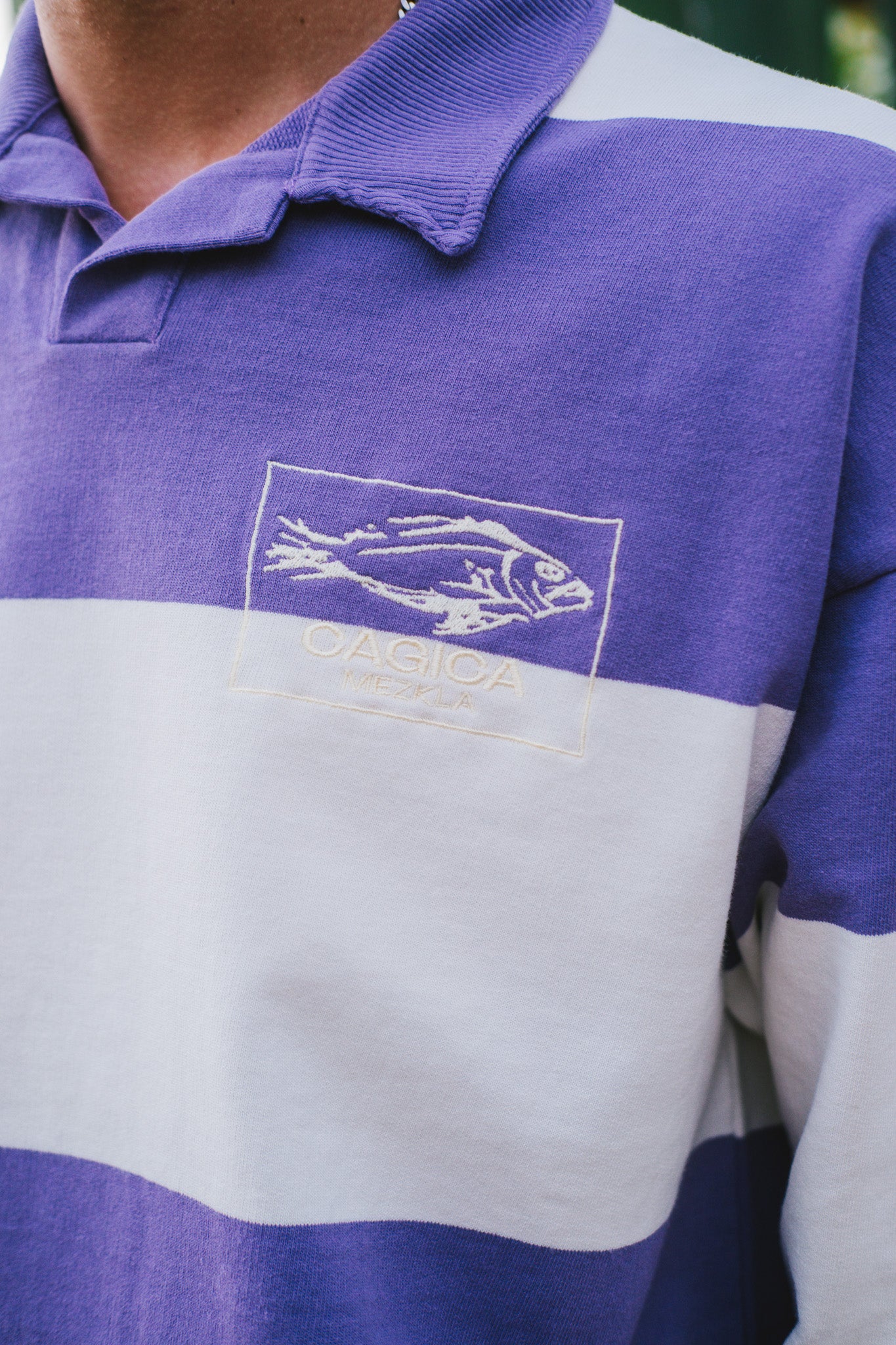Cagica Purple Rugby Polo