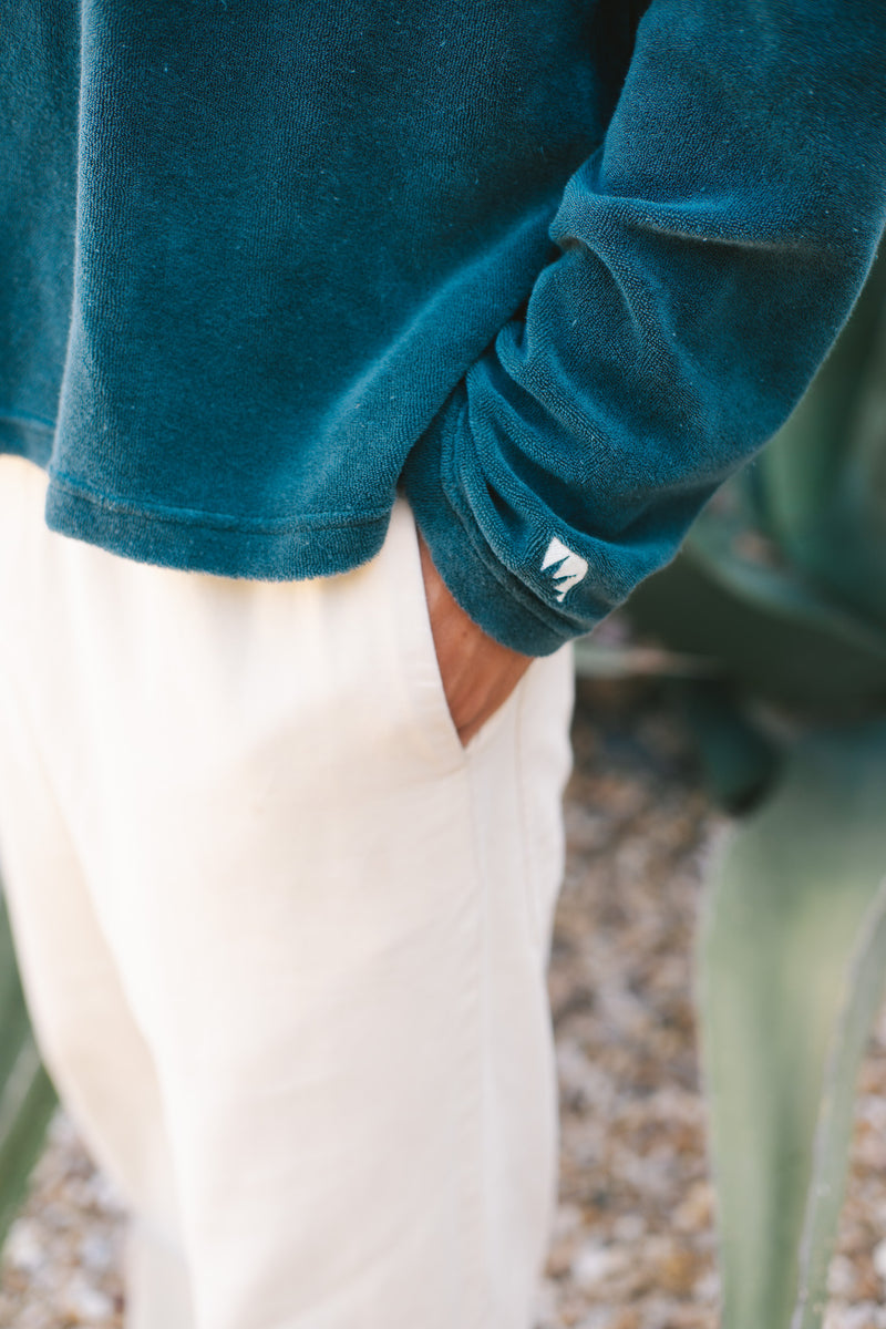 Portside Green Terry Polo