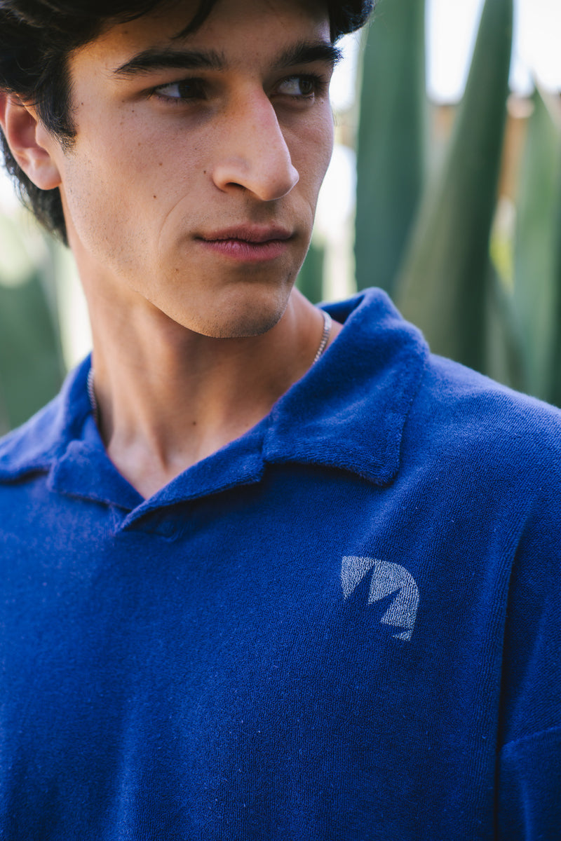Portside Navy Terry Polo