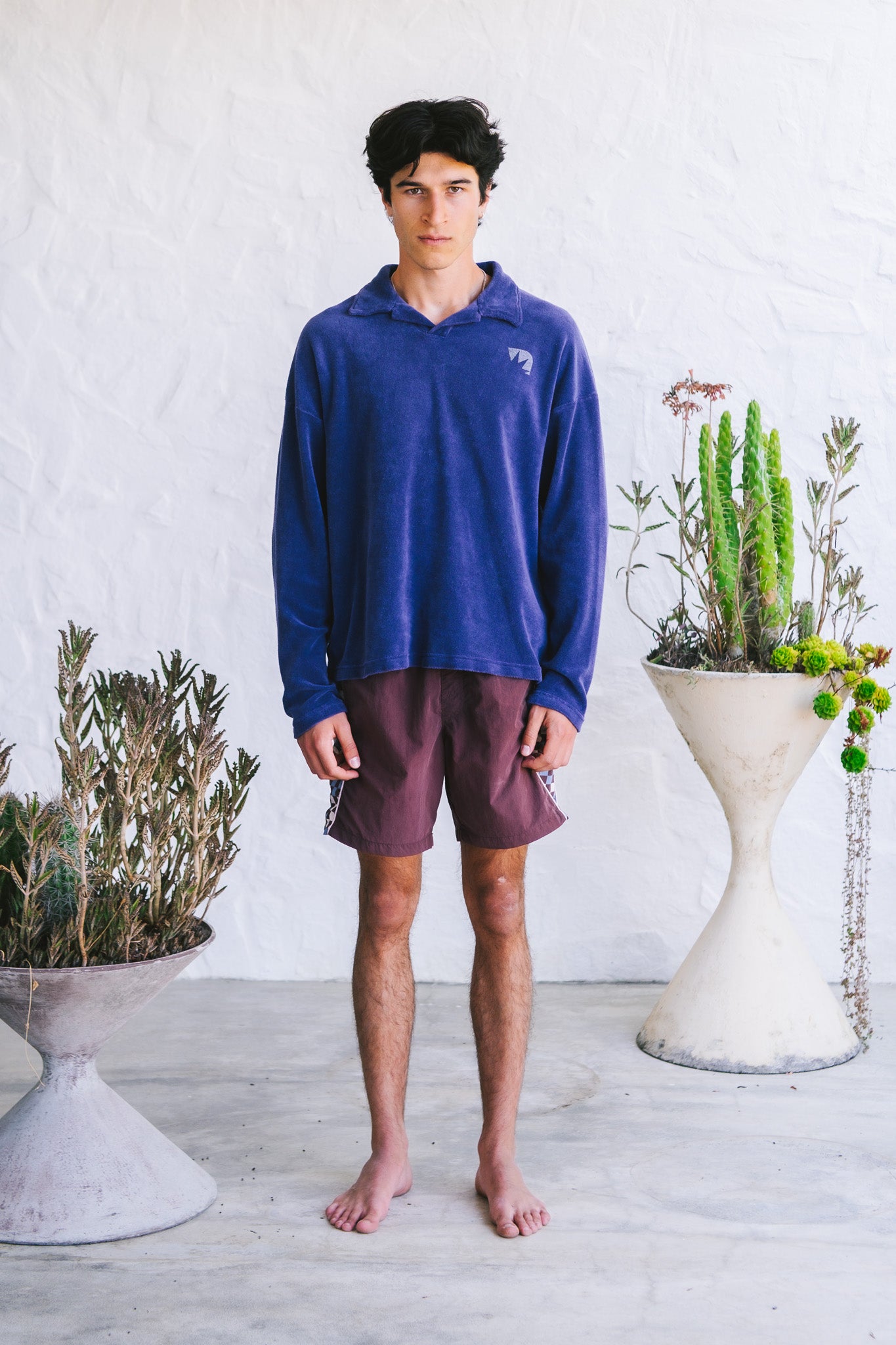 Portside Navy Terry Polo