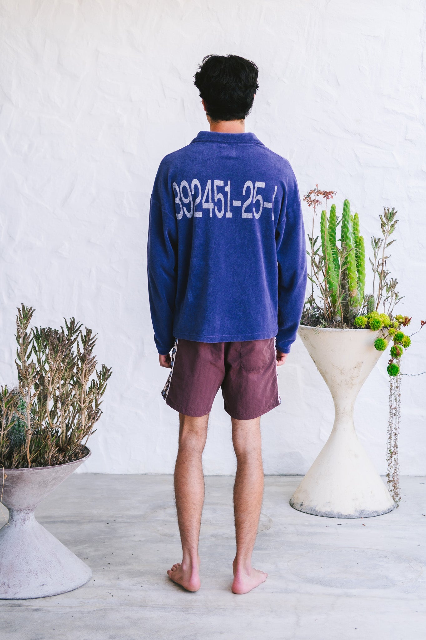 Portside Navy Terry Polo
