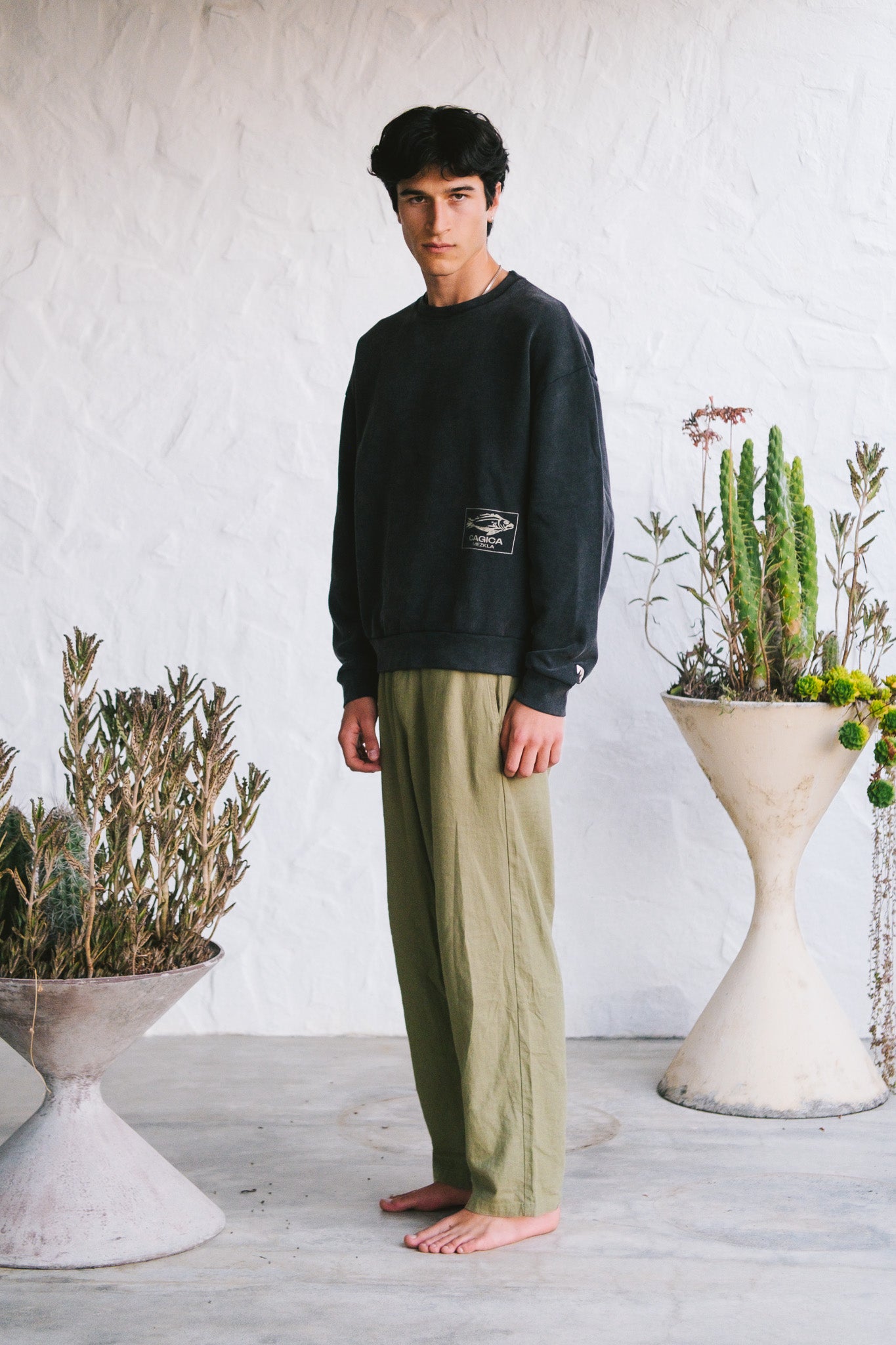 Portside Charcoal Crewneck
