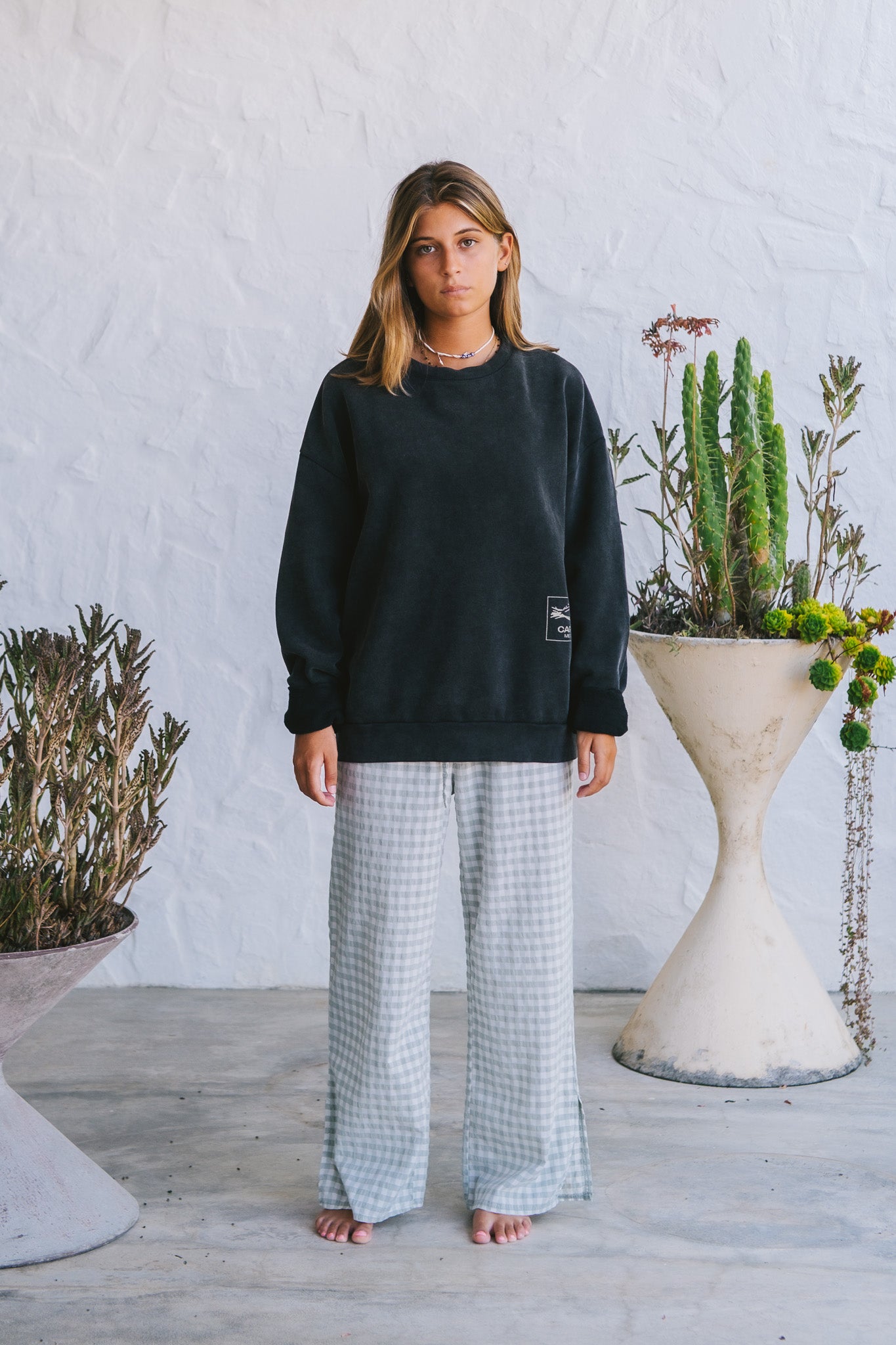Portside Charcoal Crewneck