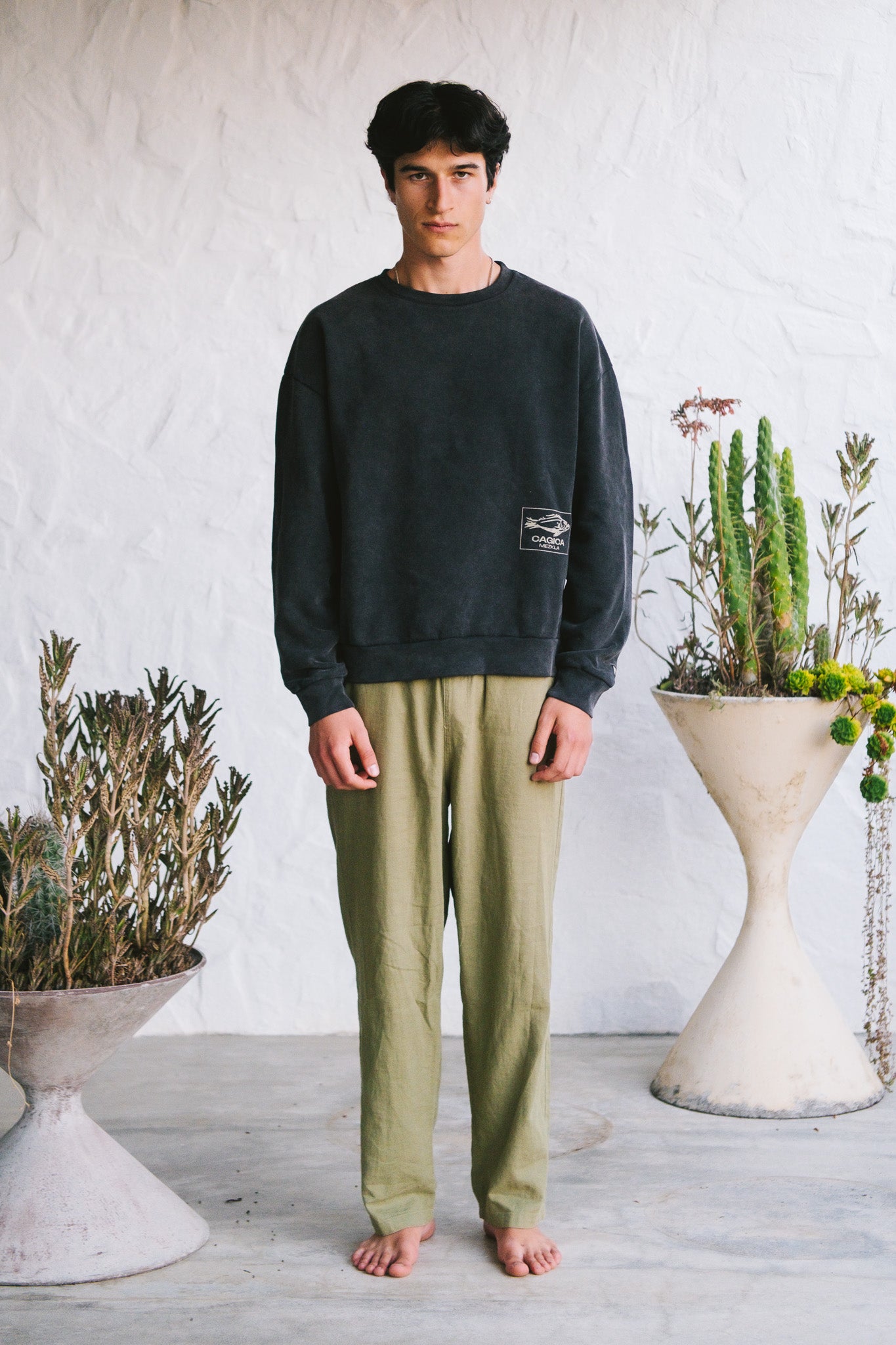 Portside Charcoal Crewneck